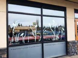 Hand painted window decals in Edmonton, Alberta