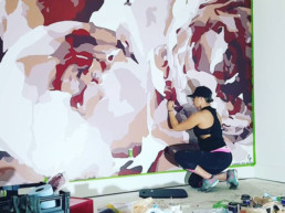 Giant mural custom painted by Alixandra Jade